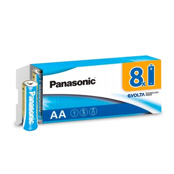 Baterie AA LR6 alkaliczne Panasonic EVOLTA pakowane po 8 sztuk