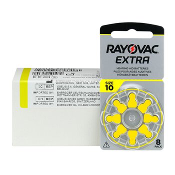 160 x baterie do aparatów słuchowych Rayovac Extra 10