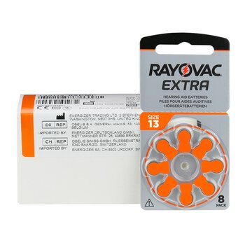 400 x Rayovac Extra 13 hearing aid batteries