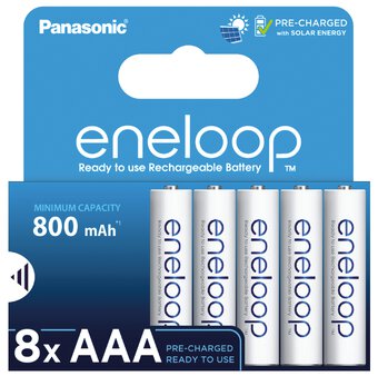 8 x Panasonic Eneloop R03/AAA 800mAh BK-4MCDE/8BE (blister)