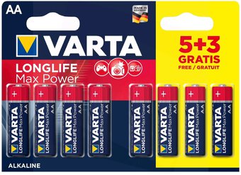 8 x baterie AA / LR6 Varta Max Power 4706 (Max Tech)