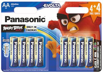 96 x Panasonic Evolta LR6/AA (blister) ANGRY BIRDS