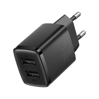 Baseus Compact CCXJ010201 wall charger with 2 x USB 10.5W ports