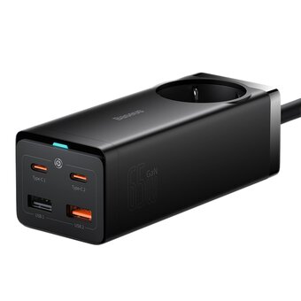 Baseus GaN3 Pro PSZM000901 65W Fast Wall Charger with 2 USB-C PD sockets, 2 USB and AC sockets