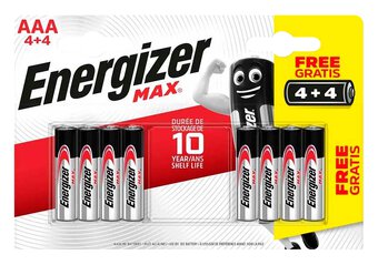 Energizer Max LR03/AAA alkaline battery (blister) - 8 pieces