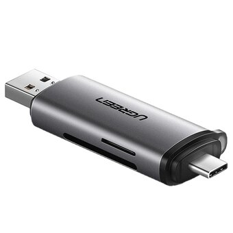 USB 3.0 + USB-C UGREEN CM185 SD and microSD Card Reader