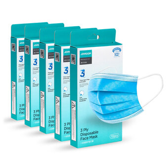 Disposable, protective 3-layer masks, set of 50 pieces.