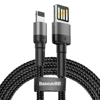 USB cable - Lightning / iPhone 100cm Baseus Cafule CALKLF-GG1 with 2.4A fast charging support