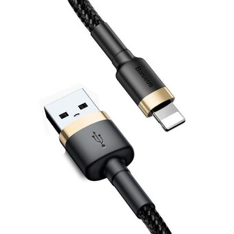 USB to Lightning / iPhone 300cm Baseus Cafule CALKLF-RV1 cable with 2A fast charging support