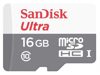 SanDisk microSD (microSDHC) 16GB ULTRA class 10 80MB/s memory card
