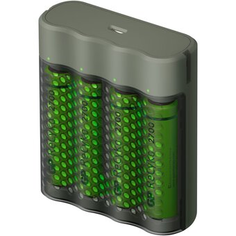 Battery charger Ni-MH R03/R6 GP ReCyko M451 + 4 x AA/R6 GP ReCyko 2700 Series 2600mAh