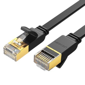 Flat Network Cable with Metal U/FTP Ethernet RJ45 Cat Plugs. 7 to 10Gbps Ugreen 11265B 10m