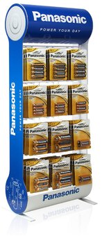 Panasonic Alkaline Power Kit - 96bl LR6/AA, 96bl LR03/AAA, 24bl LR14/C, 24bl LR20/D, 24bl 6LR61/9V + Stand 12 Hooks