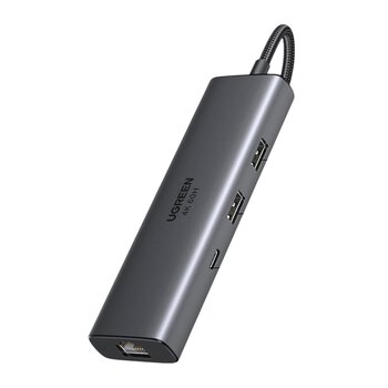 USB-C Hub Adapter 6in1 Ugreen CM512 45000 2x USB 3.0 + HDMI + 2x USB-C + RJ45