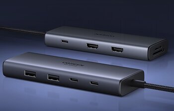 USB-C Hub Adapter 9w1 Ugreen CM498A 85774 1x USB 2.0 + 1x USB 3.0 + 2x HDMI + 3x USB-C + SD Card + TF Card USB-C Hub Adapter 9w1 Ugreen CM498A 85774 1x USB 2.0 + 1x USB 3.0 + 2x HDMI + 3x USB-C + SD Card + TF Card
