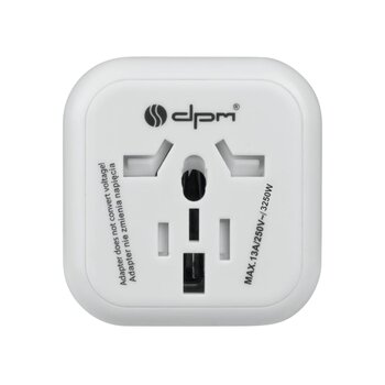 Adaptador de Viaje Europe DPM Blanco
