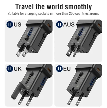 JELLICO 25W PD QC3.0 S6 mini PD Travel Adapter 25W 1xUSB-C + 1xUSB QC3.0 Black
