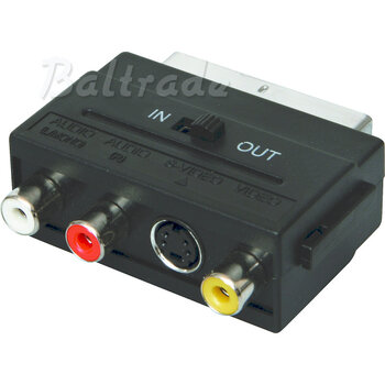 Adapter SCART-CVBS/RCA/S-Video In/Out