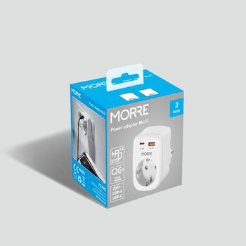 MORRE M409 AC Adapter - 1 AC Outlet, 1xUSB-C 20W, 1xUSB-A 18W MORRE M409 AC Adapter - 1 AC Outlet, 1xUSB-C 20W, 1xUSB-A 18W