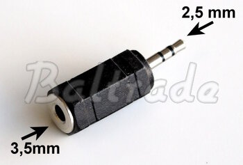Adapter z jack 2,5mm na jack 3,5mm
