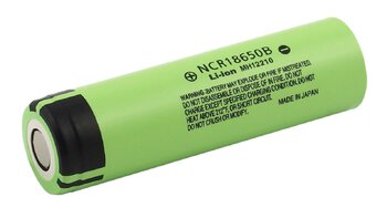 2x Rechargeable battery 18650 Li-ion 3400 mAh Panasonic NCR-18650B. Lithium-ion cell - BOX / container