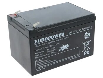 Akumulator EUROPOWER serii EPL 12V 12Ah