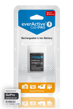 Battery everActive CamPro-replacement for GoPro Hero 3/3 +/AHDBT-301