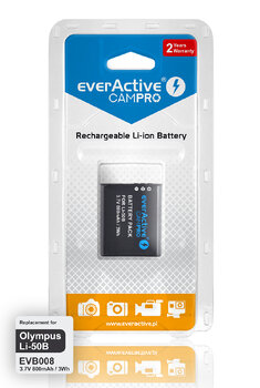 Battery everActive CamPro-replacement Olympus LI-50B