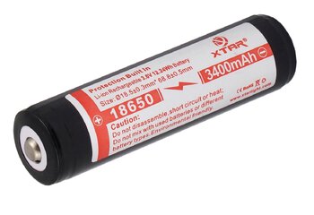 Xtar 18650 3.6V Li-ion 3400mAh battery with protection