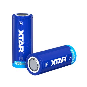 Xtar 26650 3.6V Li-ion 5200mAh battery with BUTTON TOP protection