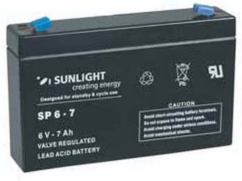 Akumulator Żelowy SUNLIGHT 6V 7Ah