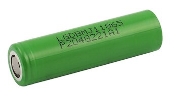 Rechargeable battery 18650 Li-ion 3400 mAh LG MJ1