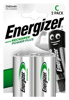 2 x Energizer R14 C Ni-MH 2500mAh Rechargeable battery