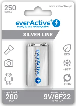 Rechargeable everActive 6F22/9V Ni-MH 250 mAh ready to use