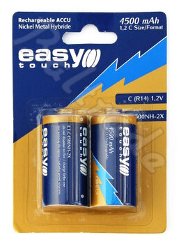 Easy Touch R14 C Ni-MH 4500mAh rechargeable batteries - 2 pcs