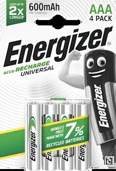 Energizer R03/AAA Ni-MH 500mAh rechargeable batteries - 4 pieces Energizer R03/AAA Ni-MH 500mAh rechargeable batteries - 4 pieces