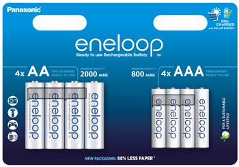 Rechargeable batteries MIX 4 x R6/AA + 4 x R03/AAA Panasonic Eneloop BK-KJMCDE44E 8BE (blister)