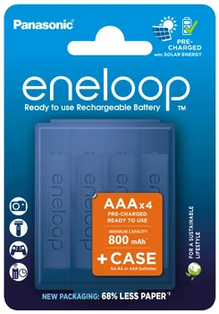 Akumulatorki Panasonic Eneloop R03 AAA 800mAh BK-4MCDEC4BE (blister + box) - 4 sztuki