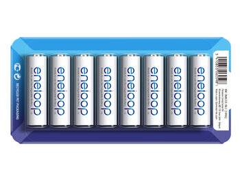 8 x Panasonic Eneloop R6 AA 2000mAh BK-3MCCE/8LE rechargeable batteries (sliding pack)