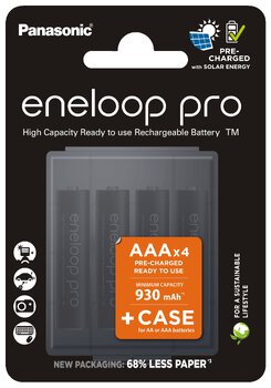 Akumulatorki R03 / AAA Panasonic Eneloop PRO NEW Ni-MH 930mAh BK-4HCDEC4BE (blister + box) - 4 sztuki