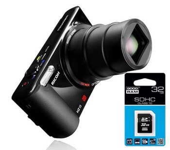 Aparat cyfrowy RICOH HZ15 + SDHC Goodram 32GB class 10