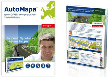 AutoMapa Europa + Polska XL (Windows) - nowa licencja 1 rok - OEM
