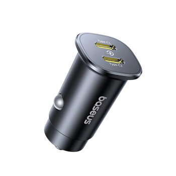 Baseus C00072300123-01 30W Fast Car Charger 2x USB-C