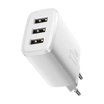Baseus Compact CCXJ020102 AC charger with 3 USB 17W sockets