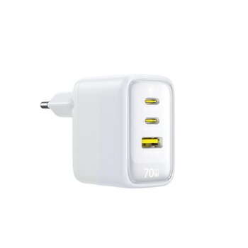 Baseus GaN EnerFill FE22 E0123501 70W szybka ładowarka sieciowa z 2 gniazdami USB-C PD oraz USB