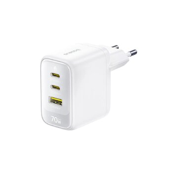 Baseus GaN EnerFill FE22 E0123501 70W szybka ładowarka sieciowa z 2 gniazdami USB-C PD oraz USB