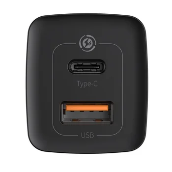Baseus GaN2 Lite CCGAN2L-B01 65W fast charger with USB-C PD 3.0 and USB QC4.0 socket
