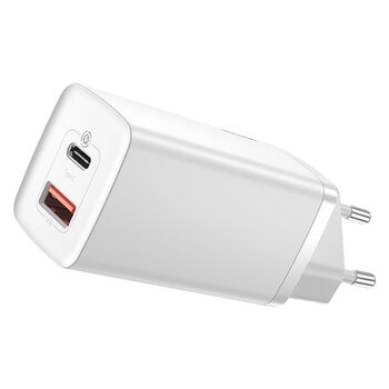 Baseus GaN2 Lite CCGAN2L-B02 65W fast AC charger with USB-C PD 3.0 and USB QC4.0 socket