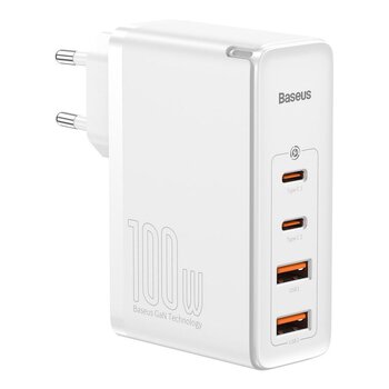 Baseus GaN2 Pro CCGAN2P-L02 100W fast ac charger with 2 USB-C PPS PD 3.0 ports and 2 USB ports