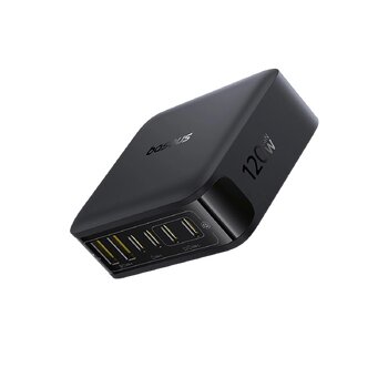 Baseus EnerFill FH21 E0120T00 120W szybka ładowarka sieciowa z 4 gniazdami USB-C PD oraz 2 gniazdami USB Baseus EnerFill FH21 E0120T00 120W szybka ładowarka sieciowa z 4 gniazdami USB-C PD oraz 2 gniazdami USB